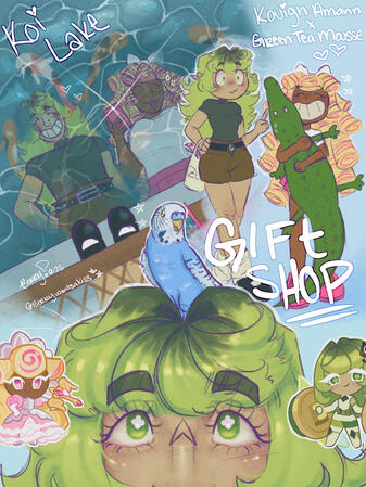 green tea mousse x kouign amann